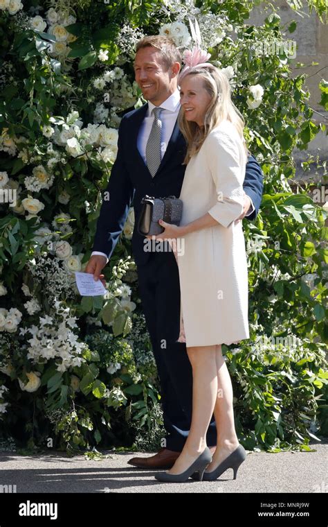 Jonny Wilkinson and his wife Shelley Jenkins arrive at Windsor Castle ...