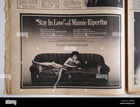 Minnie Riperton Advert In 1970s Issue Of NME New Musical Express Music