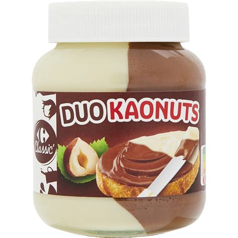 Pâte à tartiner Duo Kaonuts CARREFOUR CLASSIC le pot de 400g à Prix