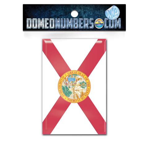 Florida Flag Domed Decal Choose Your Size