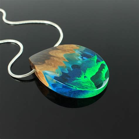 Aurora Borealis Necklace Northern Lights Necklace Mixed Etsy