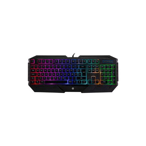 Teclado Gamer HP RGB K110 Membrana RGB Negro USB