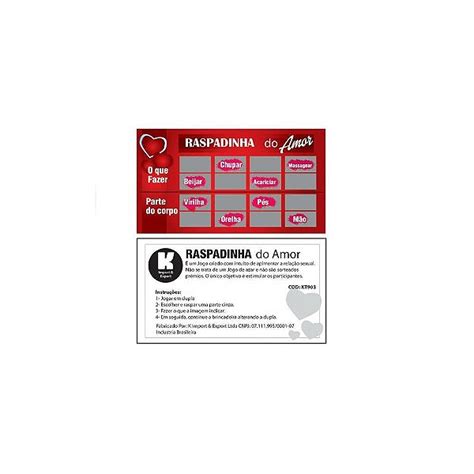 Jogo Sensual Raspadinha Do Amor Unidade Sex Shop Castelo Dos Prazeres L Der Em Rio