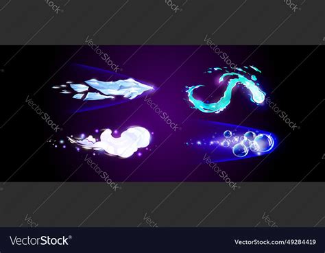 Magic power strike effects Royalty Free Vector Image