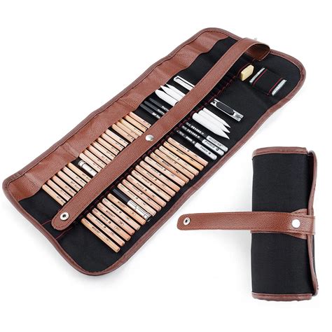 29 Pieces Professional Sketch & Drawing Art Tool Kit With Graphite ...