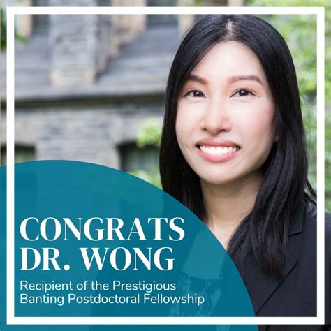 Dr Jessica Wong Awarded Prestigious Banting Postdoctoral Fellowship Ccrf