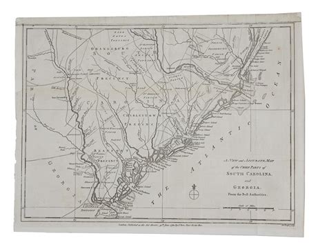 Lot Early Revolutionary War Map South Carolina Bew And Lodge