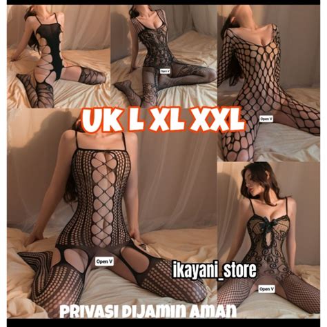 Jual Lingerie Bodystocking Sexy Jaring Pressbody Baju Tidur Dinas Malam