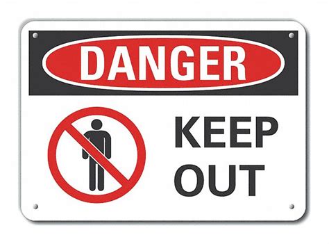 Plastic Mounting Holes Sign Mounting Plastic Keep Out Danger Sign