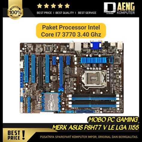 Jual Motherboard Mainboard Mobo Pc Gaming Merk Asus P H V Le