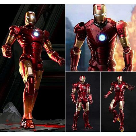 Boneco Iron Man Zd Toys Mark 3 Iii Com Iluminação Led Figure