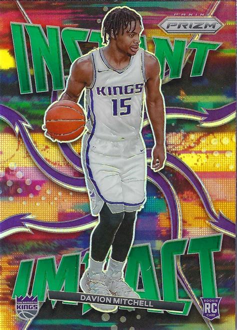 2021 22 Panini Prizm Instant Impact Silver Prizm 19 Davion Mitchell