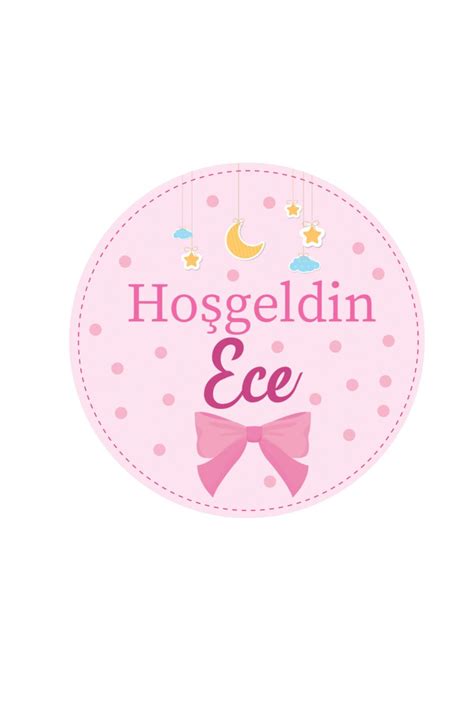 özbaş dijital Hoşgeldin Bebek Etiketi Sticker 3 Cm 70 Adet