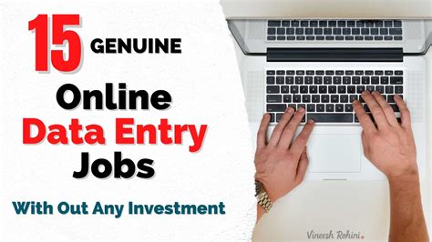 Genuine Online Data Entry Jobs With Out Any Investment Vineesh Rohini