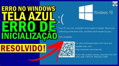 TELA AZUL De ERRO Do WINDOWS Ou Fica REINICIANDO Na TELA DE REPARO