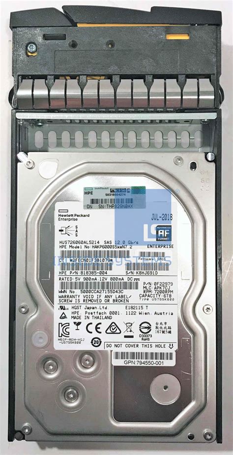 Hcbf S Xen Sub Hpe Par Tb K Sas Hdd Inside Systems A S