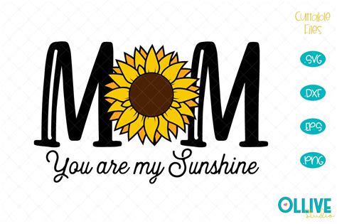 Mom Sunflower Svg Mom Cut File 555892 Cut Files Design Bundles