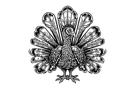 Premium Vector Turkey Hand Drawn Ink Sketch Engraving Vintage Style