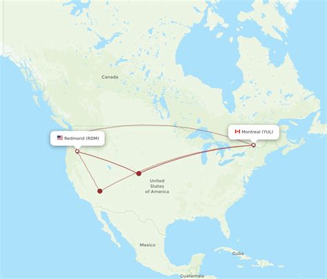 Flights From Montreal To Redmond YUL To RDM Flight Routes