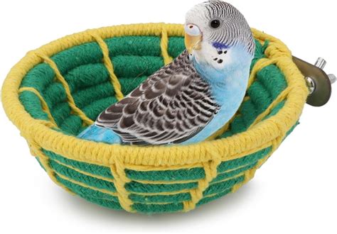 Handmade Coton Rope Bird Breeding Nest Hatch House Bird Nest Cage For Small Parrots Budgie