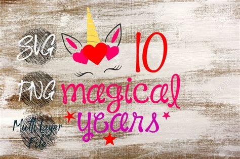 Magical Years Svg Unicorn Heart Svg Unicorn Face Valentine Svg