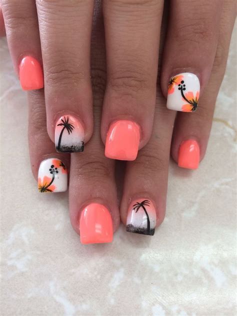 Beach Nail Designs Toe Nail Designs Nails Design Tropical Nail