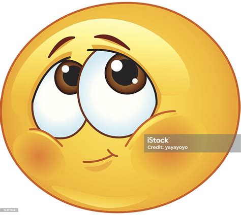 Shy Emoticon Stock Illustration Download Image Now Embarrassment Emoji Shy Istock