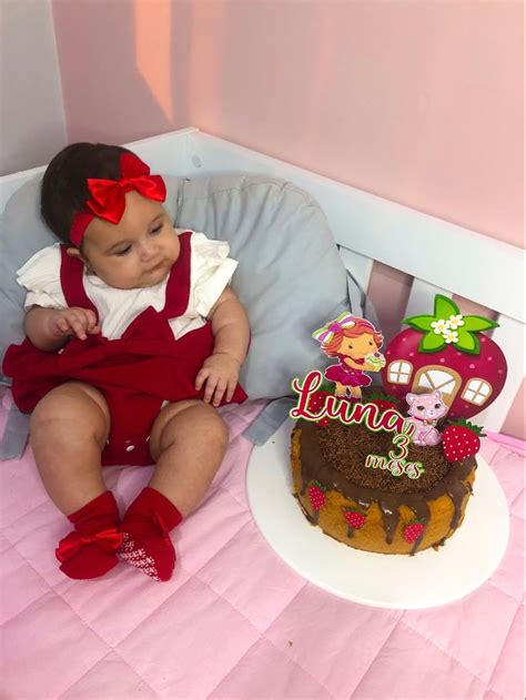 Mesversario 3 Meses Feminino - 3 meses moranguinho Mesversario | Mês versario moranguinho, Mesversario ...