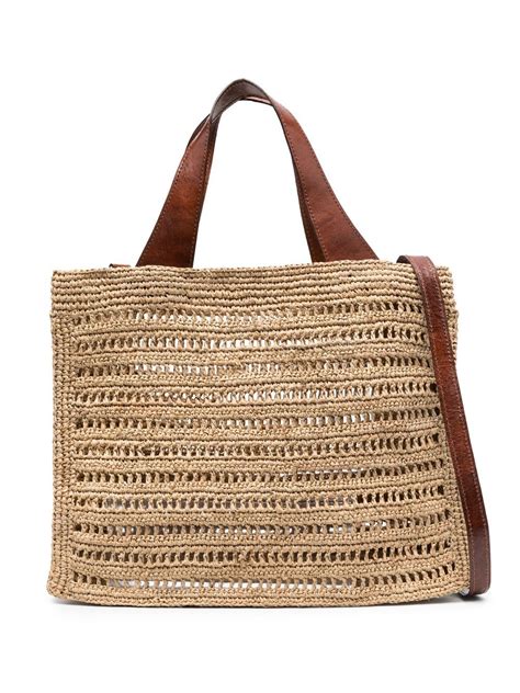 IBELIV Nosy Raffia Tote Bag Neutrals 127 00 Closer