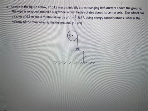 Solved Shown in the figure below, a 10 kg mass is initially | Chegg.com 