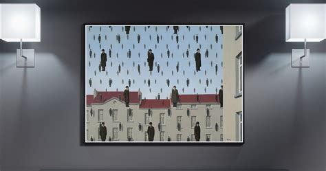 Rene Magritte Art Poster Gallery Quality Print Golconda Wall Art