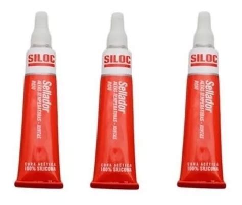 Sellador Alta Temperatura Juntas Rojo Siloc 25grs Mfshop Cuotas Sin