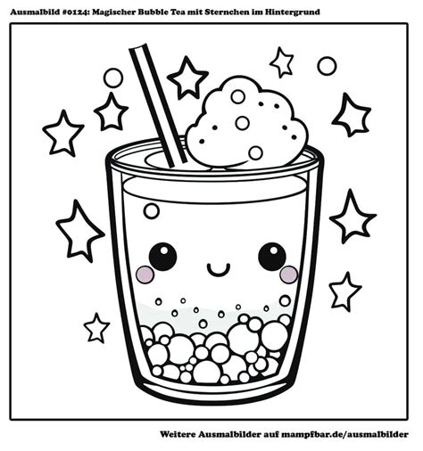 10 schöne Bubble Tea Ausmalbilder zum Ausdrucken mampfbar