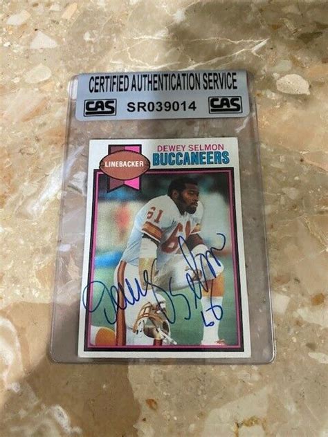 Dewey Selmon Tampa Bay Buccaneers 1979 Topps Signed Auto RARE