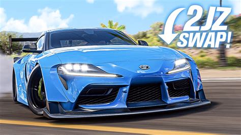 Forza Horizon 5 2jz Widebody Toyota Supra Customization Fh5 Gameplay Youtube