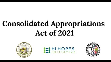 Consolidated Appropriations Act Of 2021 Youtube