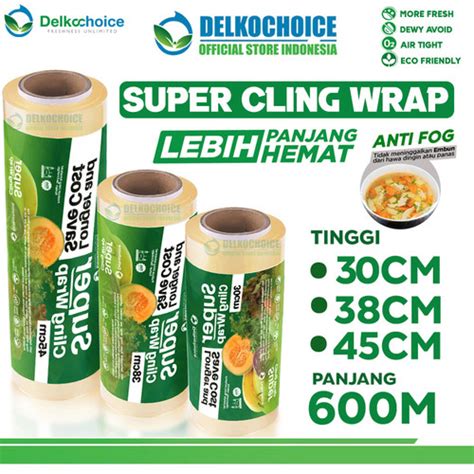 Jual Super Cling Wrap Plastik Food Wrapping DELKOCHOICE Pembungkus