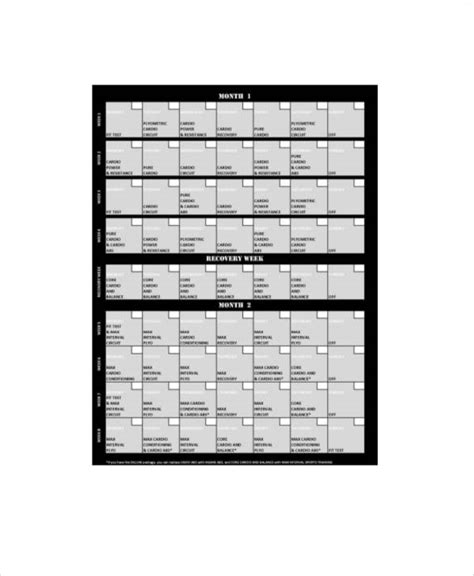 Best Printable Insanity Workout Schedule Atelier Yuwa Ciao Jp