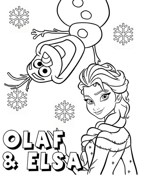 Olaf Ed Elsa Da Colorare Scarica Stampa O Colora Subito Online