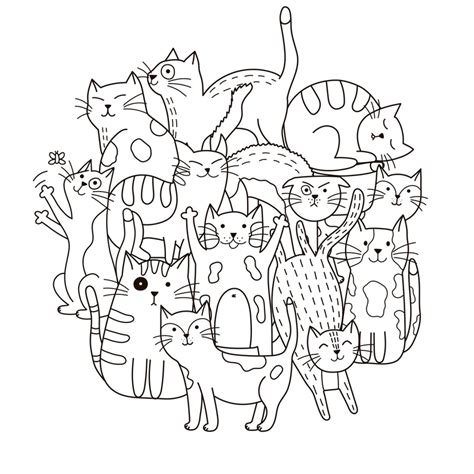 Cats Coloring Book For Adults Lovely Crazy Grumpy And Etsy Cat