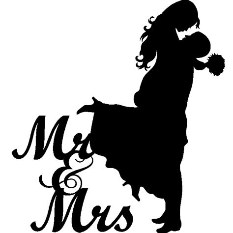 Sticker Mariage Mr And Mrs 1 Wedding Silhouette Silhouette Silhouette