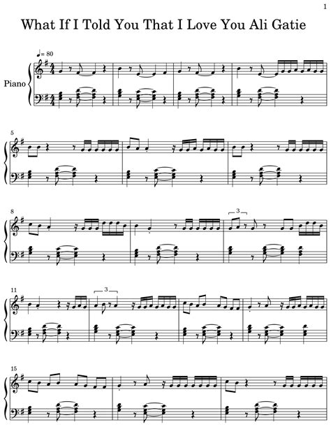 What If I Told You That I Love You Ali Gatie Sheet Music For Piano