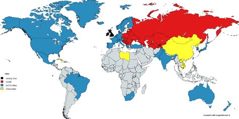 Nineteen Eighty-Four Maps: "Oceania In One Country" : 1984