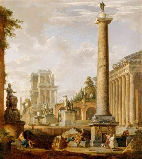 Roman Landscape With The Column Of Trajan Art UK