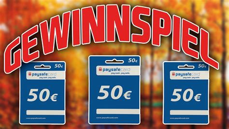 50 PAYSAFE GEWINNSPIEL YouTube