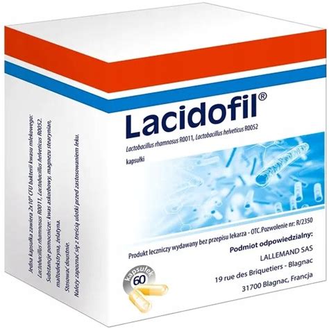 Lacidofil PROBIOTYK 60 kapsułek 14279983737 Allegro pl