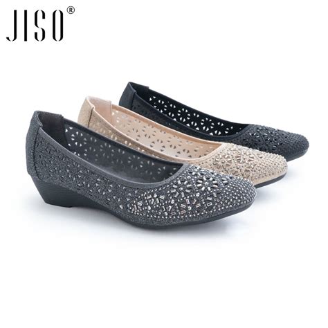 Jual Jiso Ryona Mula Sepatu Pesta Wanita Slip On Heels Cm Import