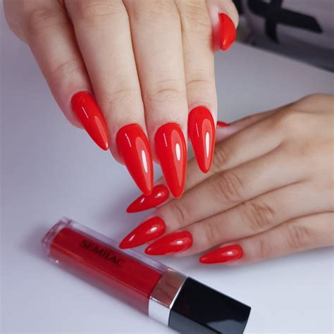 Semilac Sexy Red Hybrid Uv Gel Polish Ml Pukka Nails