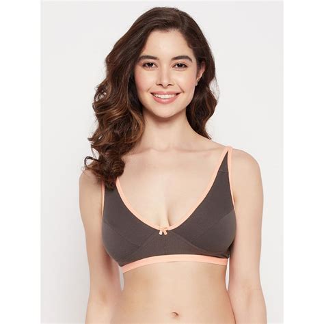 Clovia Cotton Spandex Solid Non Padded Demi Cup Wire Free Everyday Bra Black Buy Clovia