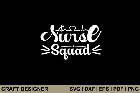 Nurse Squad Svg Printable Cut File Graphic By Craft Designer Creative